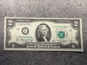 1976 U.S. $2 (San Francisco L) Two Dollar UNC Banknote Fr# 1935 Pick# 461 SPC808 - Picture 1 of 3