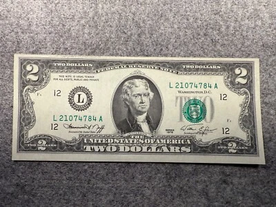1976 U.S. $2 (San Francisco L) Two Dollar UNC Banknote Fr# 1935 Pick# 461 SPC808 - Image 1 of 3