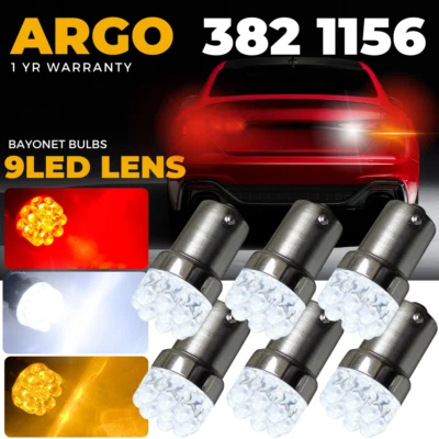 382 led P21w Ba15s Reverse White 1156 Amber Indicator Red Fog Brake Light Bulb - Image 1 of 4