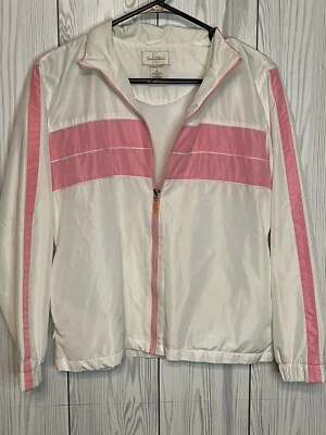 Sudio Works 女式白色带粉色风衣夹克,尺寸 S — 第 1/4 张图片