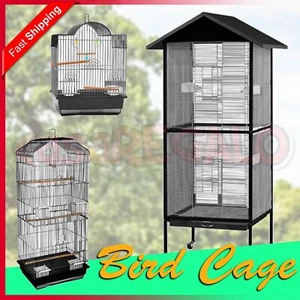 Bird Cage Pet Cages Aviary Small Large Carrier Travel Canary Cockatoo Parrot - Picture 1 of 98