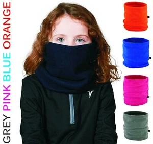 New Kids Neck Warmer Fleece Tube Cycling School Snood Boys Girls Face Mask Scarf - Picture 1 of 13