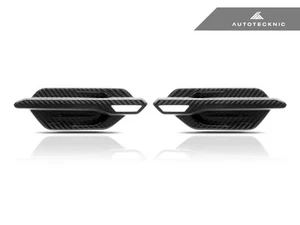 AUTOTECKNIC DRY CARBON FIBER FENDER VENT TRIMS - BMW F87 M2 - Picture 1 of 2