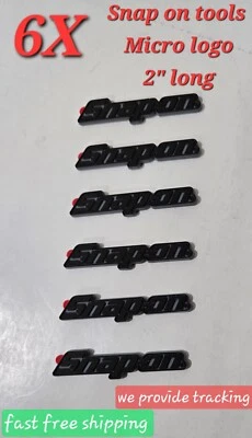 6PK SNAP ON TOOL BOX LOGO EMBLEM MATTE BLACK Plastic Badge Decal 2" NEW MICRO !! - image 1 of 4