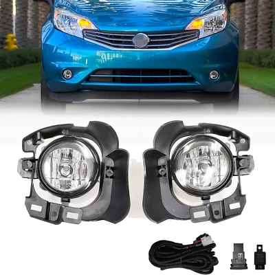Juego de luces antiniebla transparentes con cable de soporte para Nissan Versa Note Hatchback 2014-2016 Foto 1 de 4