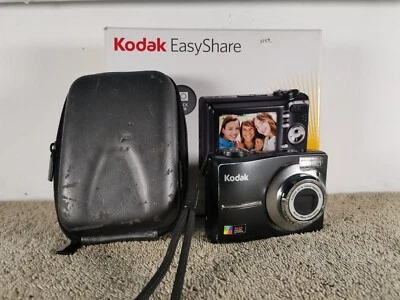 Kodak Digital Camera EasyShare C613 6.0MP Black Tested Boxed W/case AA batteries - Image 1 of 4