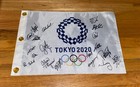 2020 TOYKO OLYMPICS MULTI SIGNED GOLF FLAG COA NELLY KORDA LPGA WOMEN’S 18 SIGS