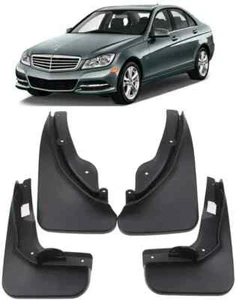 Genuine Splash Guards Mud Flaps For 2011-2014 Mercedes Benz C Class W204 Sedan - Picture 1 of 10