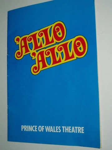 ALLO ALLO       GORDEN KAYE      +  9 cast   autographs  in  programme.. 1987 Cover