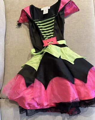 Fantasia de Halloween Bruxa Aranha com Calça Meninas Tamanho Médio (8) Usado - Imagem 1 de 4