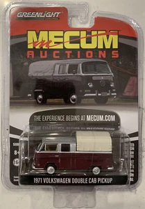 Greenlight Mecum Auctions 1971 Volkswagen Double Cab 1:64 Die Cast,MISP,(B10) - Picture 1 of 3