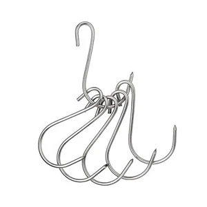 Stainless steel hooks for hanging smoking. Set of 6 pcs. - Picture 1 of 1
