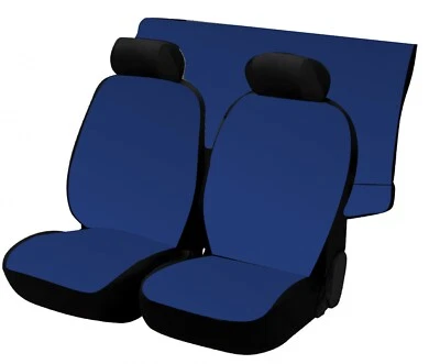 set completo coprisedili auto panda 750 cotone blu 100% made in ita - Immagine 1 di 4