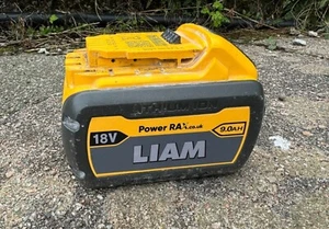 Personalised battery stickers for DeWalt 54v/18v 9Ah Flex Volt batteries 1 Pair - Picture 1 of 5