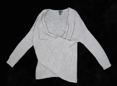 Suéter Quinn Mujer Marrón Claro Beige Manga Larga Cuello Profundo Imitación Envolvente L Foto 1 de 4