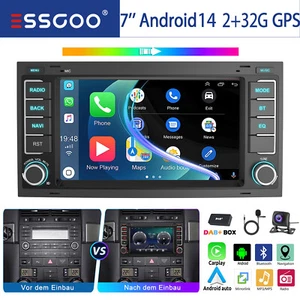 2+32G Android 14 CarPlay Autoradio GPS DAB+ KAM BT Für VW Touareg 7L T5 Multivan - Bild 1 von 15