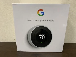 Google Nest 3rd Generation Learning Thermostat- White - Picture 1 of 7