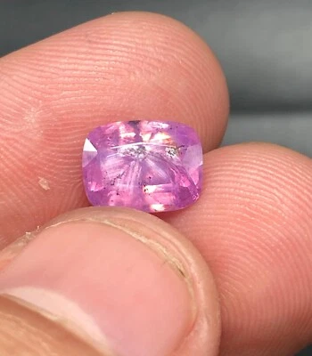 3.30 Ct Natural Rare Included Pink Sapphire Cushion Shape Gemstone @ Afghanistan - Image 1 of 4