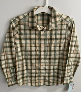 Cat & Jack - Boys Green Plaid Button Down Shirt L(10/12) New - Picture 1 of 4