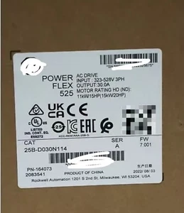 Neu 25B-D030N114 PowerFlex 525 AC Frequenzumrichter Antrieb Versand DHL oder FedEx - Bild 1 von 3
