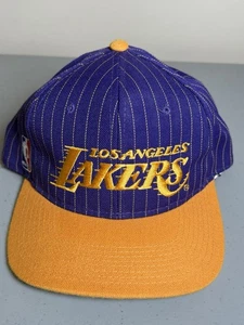 Vintage Sports Specialties Los Angeles Lakers Nadelstreifen Snapback Mütze Kappe Wolle - Bild 1 von 8