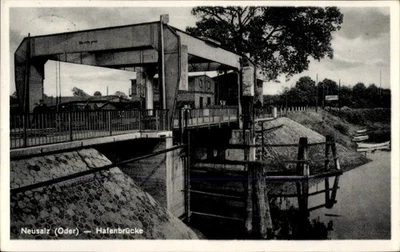 Ak Nowa Sól Neusalz an der Oder Schlesien, Hafenbrücke - 4876137 - Bild 1 von 2