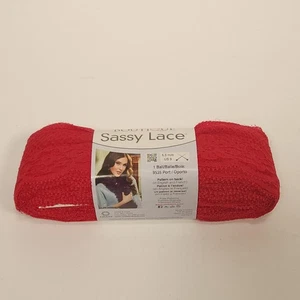 1 Red Heart Boutique Sassy Lace Yarn Scarlet 27 yds 24 m Scarf Coats & Clark - Picture 1 of 5