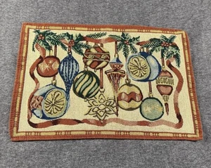 Christmas House Tapestry Placemats Set Of 6 (13X19) Vintage Ornaments Celebrate - Picture 1 of 7