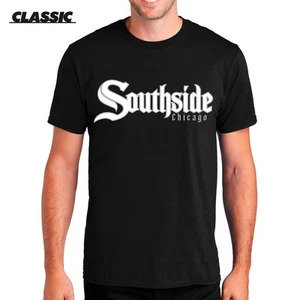 Southside Chicago Black Classic T-Shirt - White Sox Mlb Baseball Tee Shirt South - Picture 1 of 3