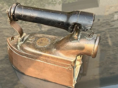 ⭐️ ANCIEN FER REPASSER CUIVRE ANTIQUE COPPER CAST IRON SAD ALTES BUGELEISEN 19th - Photo 1/4