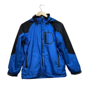 Killtec Youth Level 2 Rain Jacket Size 12 Blue Hooded Waterproof Outdoors - Picture 1 of 15