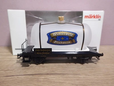 Glass Tank Car Märklin 48405m, Winter World Mulled Wine in Frosted Glass Version, Original Packaging - Image 1 of 3