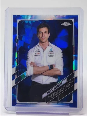 TOTO WOLFF 2021 TOPPS CHROME F1 SAPPHIRE REFRACTOR MERCEDES #81 Q4841 - Image 1 of 2
