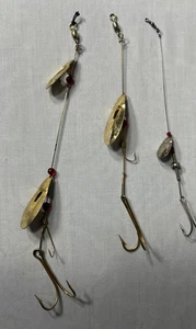 Vintage Marathon goldfarbene Trolling Spinner Rigs + unbeschriftetes Silber - Bild 1 von 16