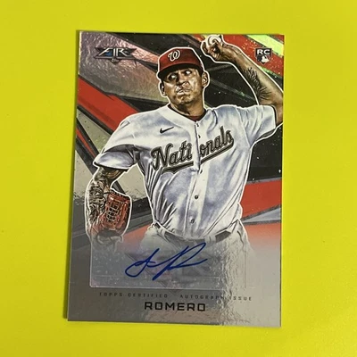 2021 Topps Fire Seth Romero Rookie RC Auto Washington Nationals Autograph #AV-SR - Image 1 of 3
