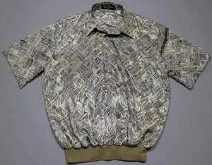 Camisa De Colección Alan Stuart Para Hombres L Jacquard Bandas Parte Inferior Hecha EE. UU. Años 90 Soprano - Imagen 1 de 7