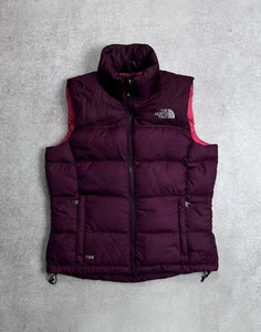 Chaleco de ganso acolchado marrón nuez The North Face 700 XS de colección para mujer - Imagen 1 de 14