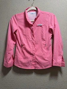 Columbia PFG Shirt Womens Medium Pink Long Sleeve Omni Shade Fishing Outdoor - Picture 1 of 5