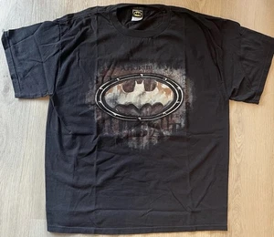 Vintage Batman Arkham Asylum Black Symbol DC Comics Tee Shirt L Large - Picture 1 of 4