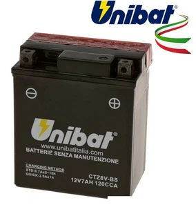 BATTERIA UNIBAT CTZ8V-BS 12V 7AH PER YAMAHA MT-03 300 2015 YZF-R3 300 2016 - Foto 1 di 1