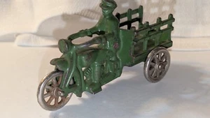 Hubley Cast Iron Indian Stake Bed Motorcycle 1930's clean antique - Picture 1 of 7