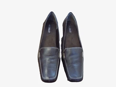 Aerosoles Dark Brown Pebbled 2" Heels Leather Classy Loafer Size 10 Nice Clean! - Image 1 of 4