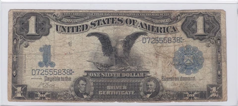 FR. 226a $1 1899 Silver Certificate Blue Lyons-Roberts D72555838} Black Eagle Cover