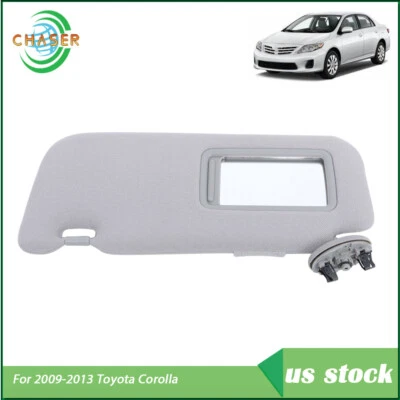 2009 年 2010 - 2013 年丰田卡罗拉司机侧遮阳灰色带镜子 — 第 1/4 张图片