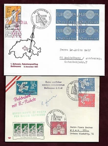 Schweiz erster amtlicher Postraketenflug Bellinzona 5.11.61 Z-Rakete CH ; 62197 - Bild 1 von 2
