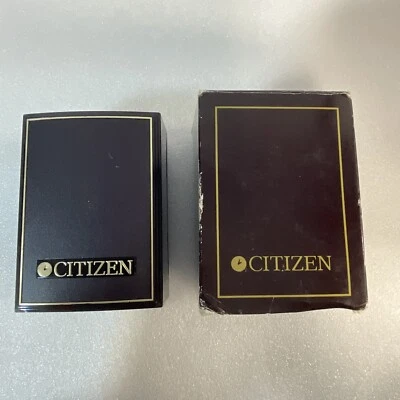 Vintage Empty Women's Citizen Quartz Wrist Watch Box Dark Brown Box 1993 - Image 1 of 4