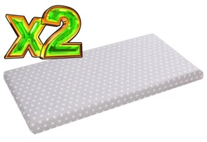Pack of 2 fitted sheet jersey stretchy fit junior bed 160x80 Small Stars on Grey - Picture 1 of 4