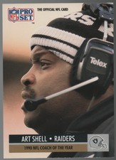 1991 Pro Set Coach of the Year #4 Art Shell LA Raiders Near Mint!