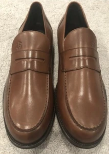 Brooks Brothers Penny Halbschuhe braune Lederschuhe Made in Italy Herren Größe 9,5 A - Bild 1 von 8