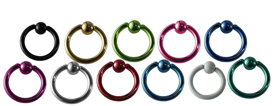 HoopRing Ball Nose Lip 6/7/8mm BSR Body Piercing Cartilage Ear 316L Helix Steel - Image 1 of 1
